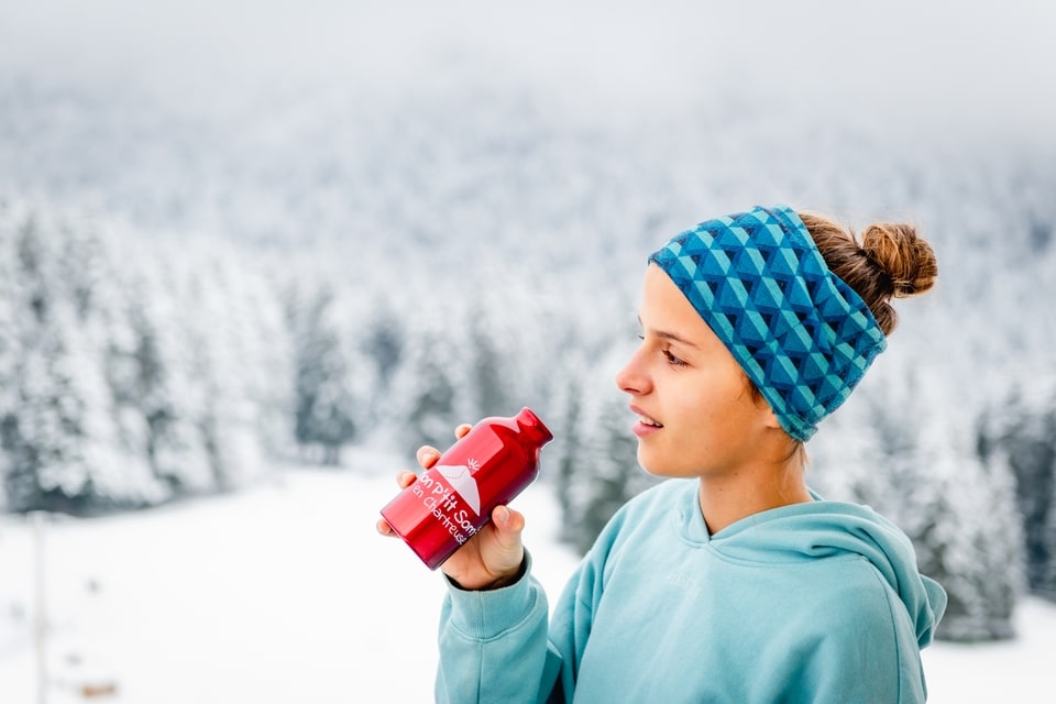 Gourde Mon Petit Som Chartreuse rouge -Photo-Alain-Douce BD-227-TBD Gourde Mon Petit Som Rouge Photo