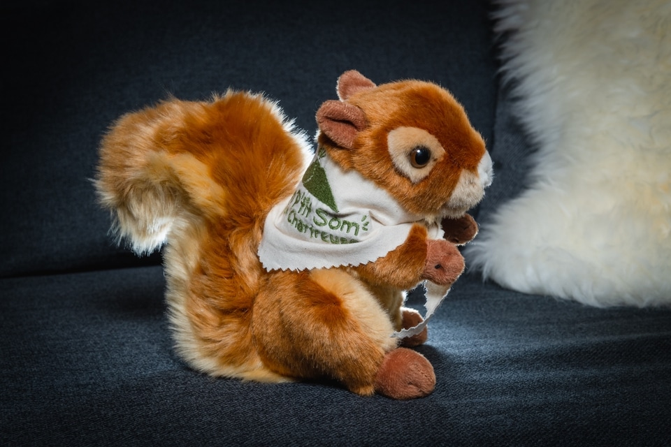 Peluche Camille Ecureil Chartreuse