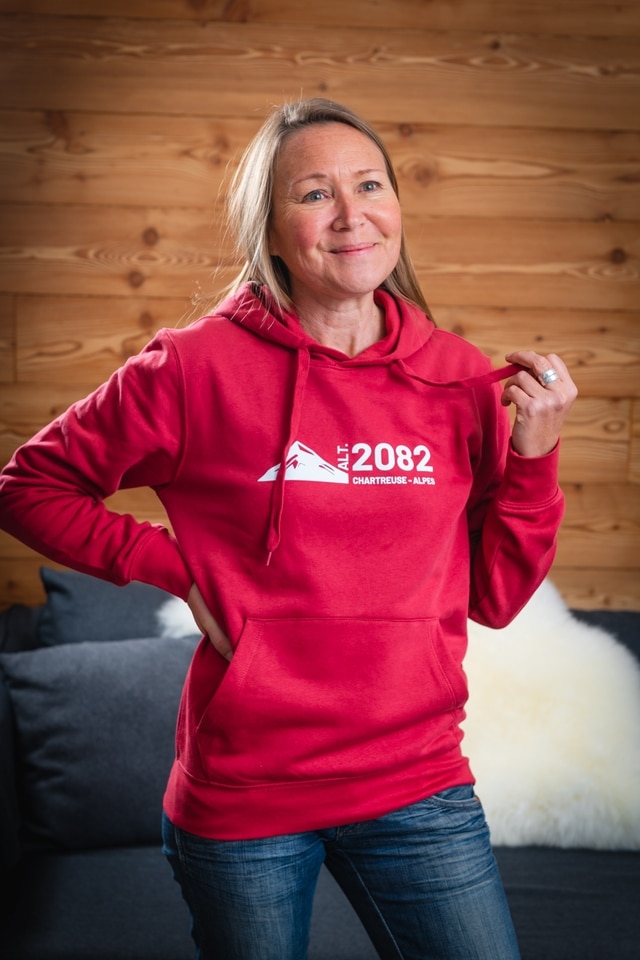 Sweat a capuche ecoresponsable 2082 Chartreuse Photo Alain Douce