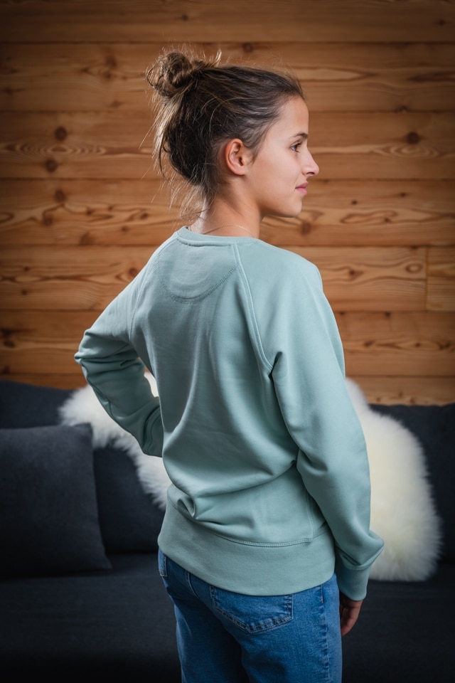 Sweat coton bio col rond femme 2082 Chartreuse-Photo-Alain-Douce