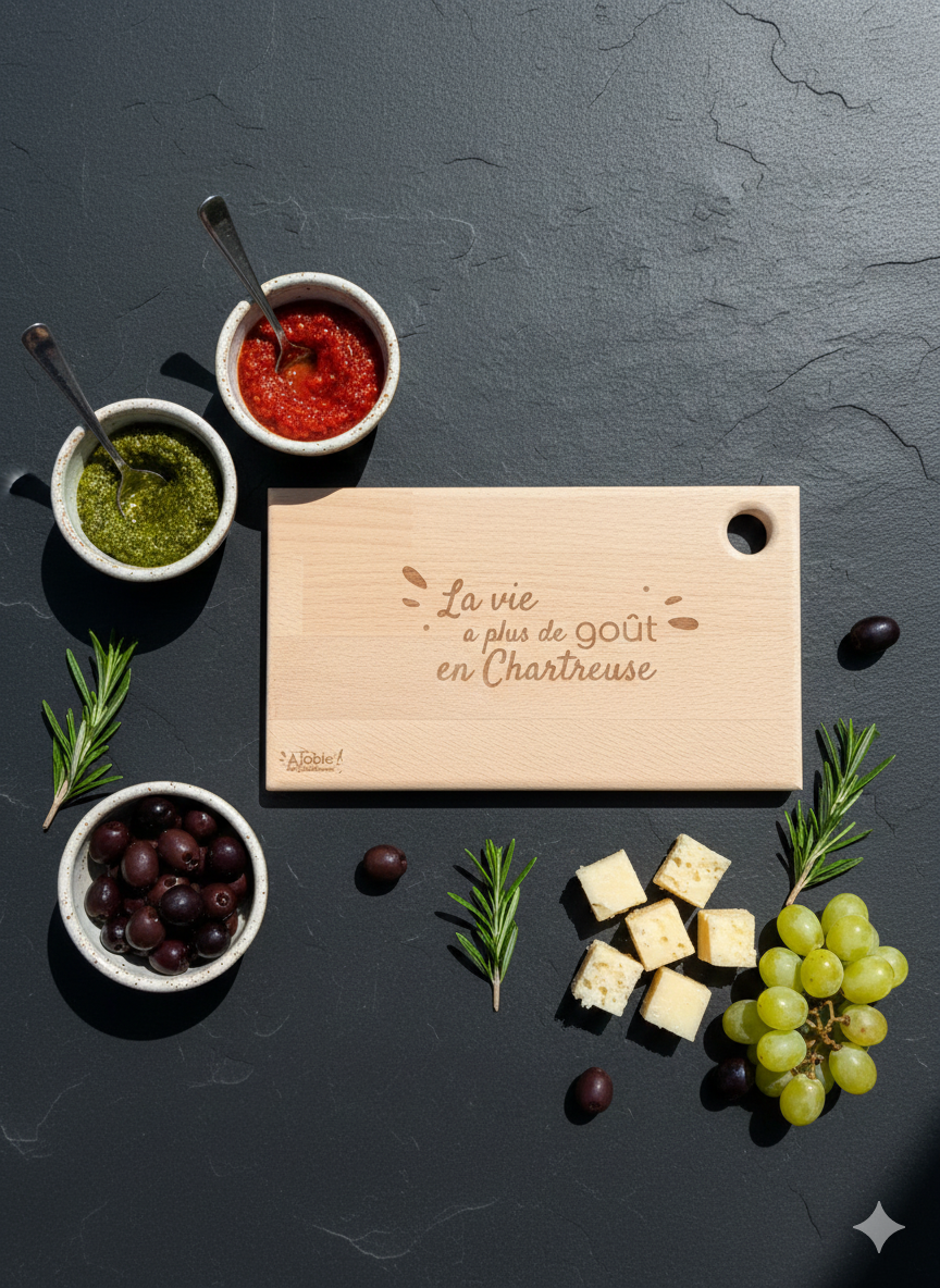 planche apéro "la vie a plus de goût en chartreuse"