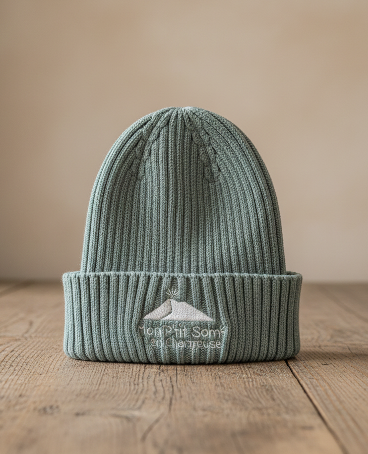 bonnet enfant coton bio mon p'tit som en chartreuse
