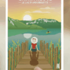 Carte décorative Lac d'Aiguebelette - Thumbnail Image 1