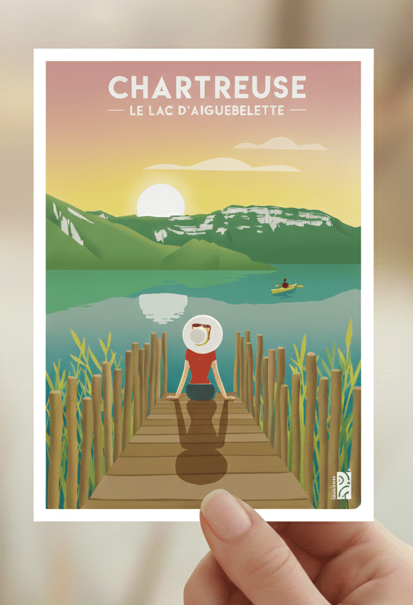 Carte décorative Lac d'Aiguebelette – Image 1