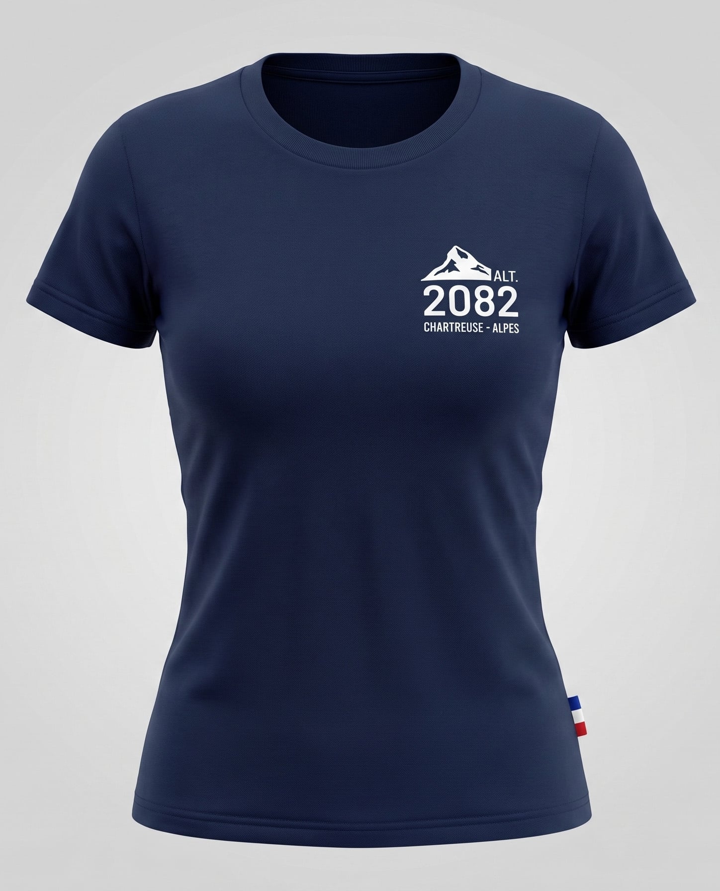 t shirt femme 2082 chartreuse gris minéral chiné 🇫🇷